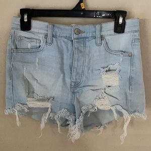 Ripped Denim Shorts